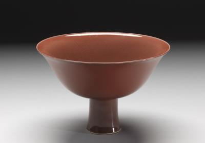 图片[2]-Stem bowl with dragon decoration in red glaze, Ming dynasty, Yongle reign (1403-1424)-China Archive